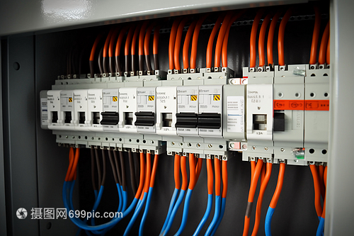 電氣聯接的藝術與技術 解析帶電線連接的電柜攝影圖